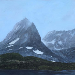 “Gletscherlandschaft I“, Acryl, ca. 70x46 cm