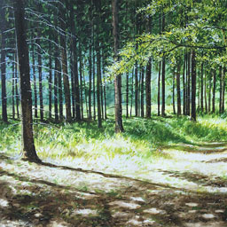 “Waldweg bei Winterberg“, Aquarell, ca. 48x30 cm