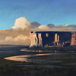 “Canyonwand“, (nach Thomas Dubois), Acryl, ca. 77x37 cm
